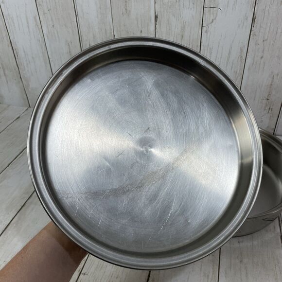Vintage Duncan Hines 3-Ply 18-8 Stainless Steel 10.5" Skillet Fry Pan w/ Lid - Picture 5 of 12